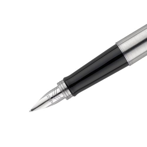 Parker Jotter Fountain Pen Blue Ink - Stainless Steel & Chrome Trim