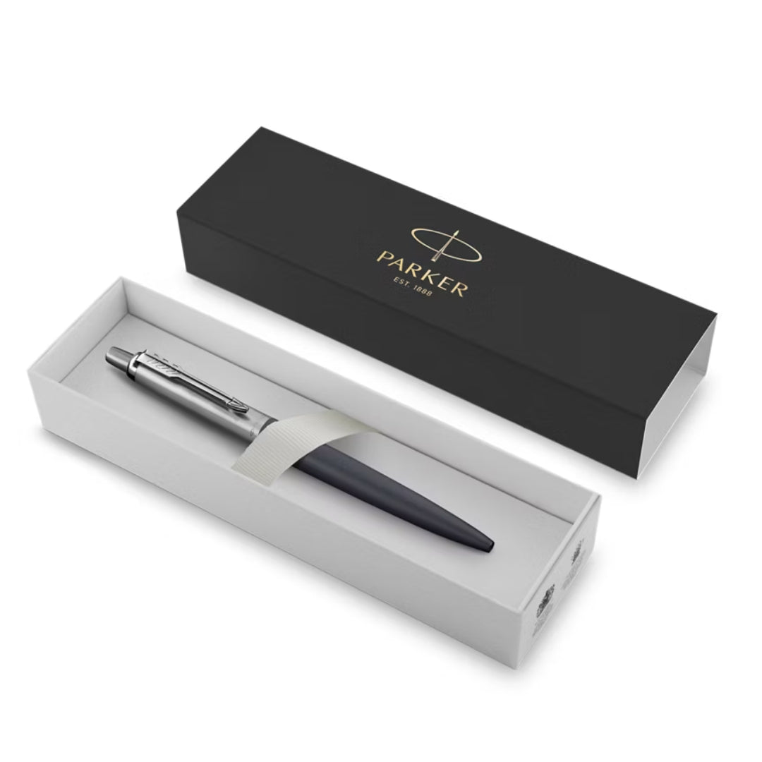 Parker Jotter XL Ballpoint Pen M Blue Ink - Matte Blue & Chrome Trim