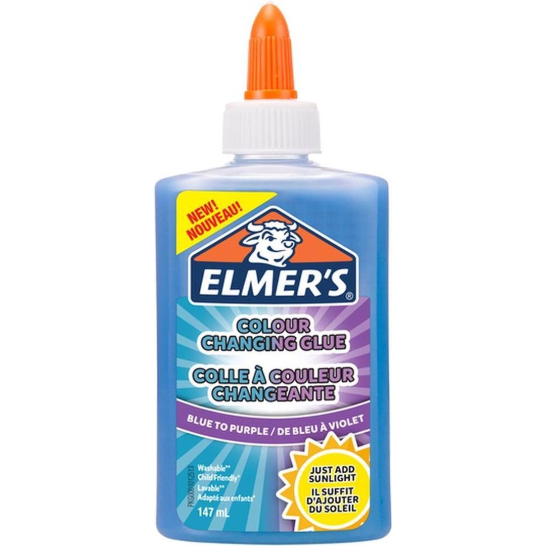 Elmer's Colour Changing PVA Glue Blue To Purple 147 ml Great For Slime