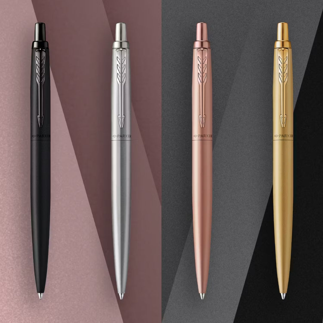 Parker Jotter XL Monochrome Ballpoint Pen M Blue Ink - Monochrome Gold Finish