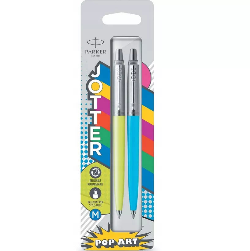 Parker Jotter Originals Ballpoint Pens Yellow And Blue