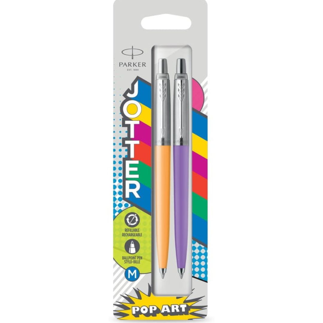 Parker Jotter Originals Ballpoint Pens Purple And Orange