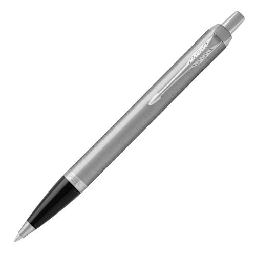 Parker IM Ballpoint Pen Blue Ink - Stainless Steel Lacquer & Chrome Trim