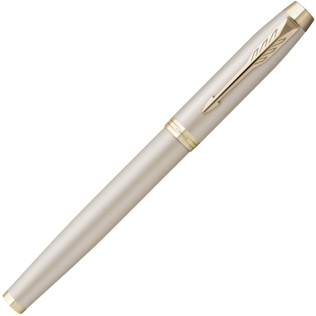 Parker IM Monochrome Rollerball Pen F Black Ink - Champagne Gold Lacquer & Champagne Trims