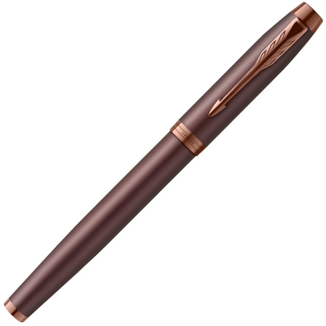 Parker IM Monochrome Rollerball Pen F Black Ink - Burgundy Lacquer & Burgundy Trims