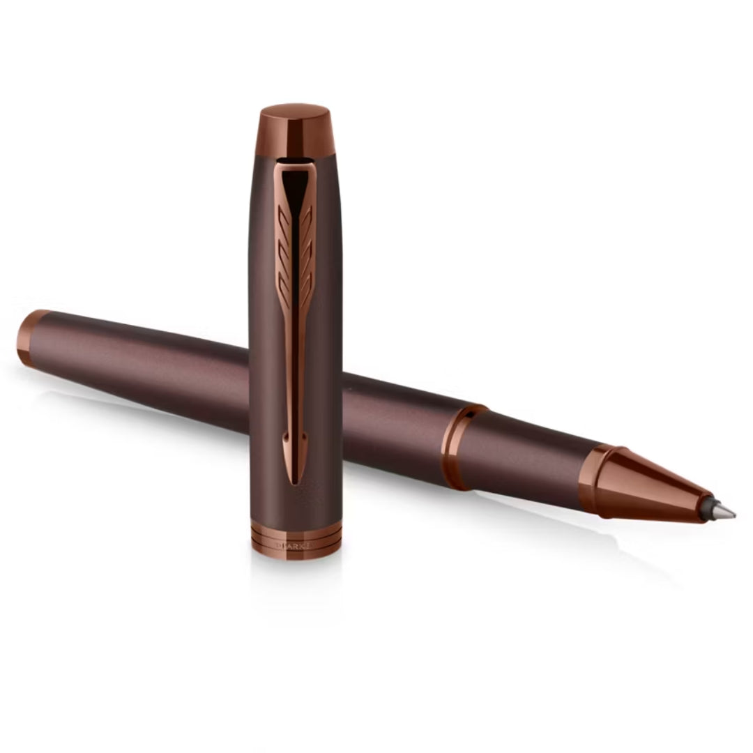Parker IM Monochrome Rollerball Pen F Black Ink - Burgundy Lacquer & Burgundy Trims