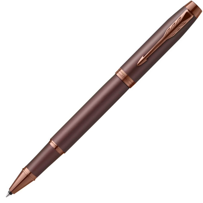 Parker IM Monochrome Rollerball Pen F Black Ink - Burgundy Lacquer & Burgundy Trims
