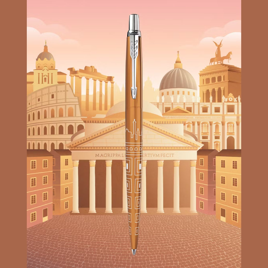 Parker Jotter Global Icons Ballpoint Pen M Blue Ink - Rome