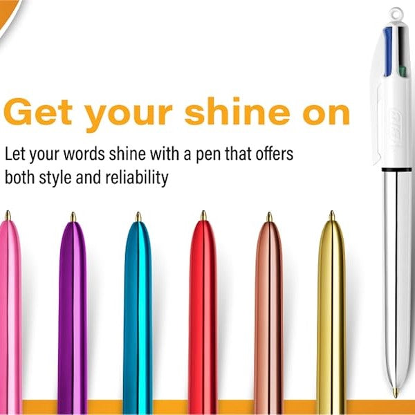 Bic Ballpoint Pen Shine 4 Colours 1.0mm - Metallic Gold