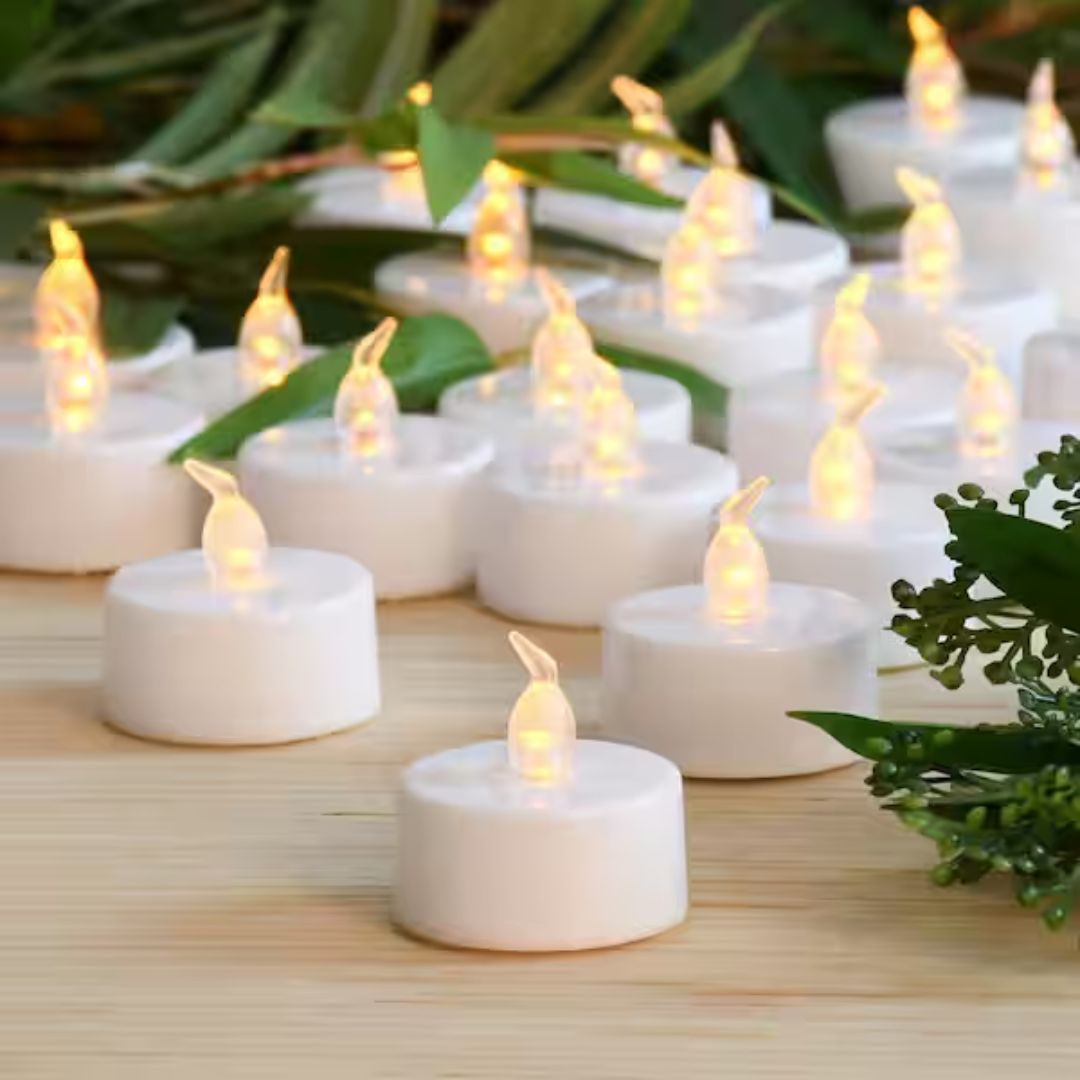 Battery Operated LED Tea Light In White By 1pc