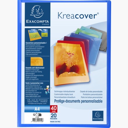 A4 Exacompta Kreacover Display Book 20 Pockets