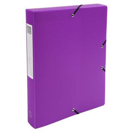 A4 Exacompta Soft Box File 40mm Spine - Purple