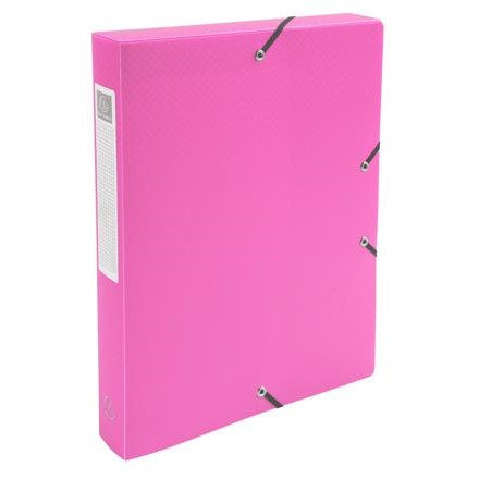 A4 Exacompta Soft Box File 40mm Spine - Pink