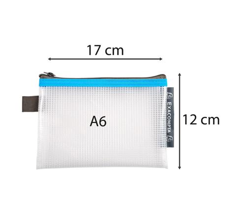 A6 Exacompta EVA Zipped Pocket/Pencil Cases x 1pc Assortment