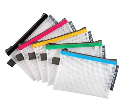 A6 Exacompta EVA Zipped Pocket/Pencil Cases x 1pc Assortment