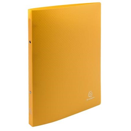 A4 Slim Exacompta Plastic Ring File 20mm - Yellow