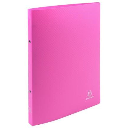 A4 Slim Exacompta Plastic Ring File 20mm - Pink