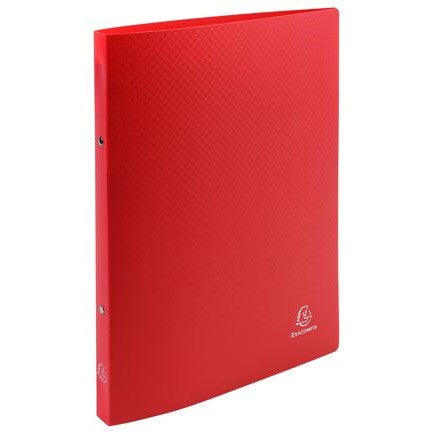 A4 Slim Exacompta Plastic Ring File 20mm - Red