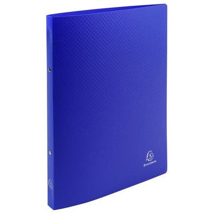 A4 Slim Exacompta Plastic Ring File 20mm - Dark Blue