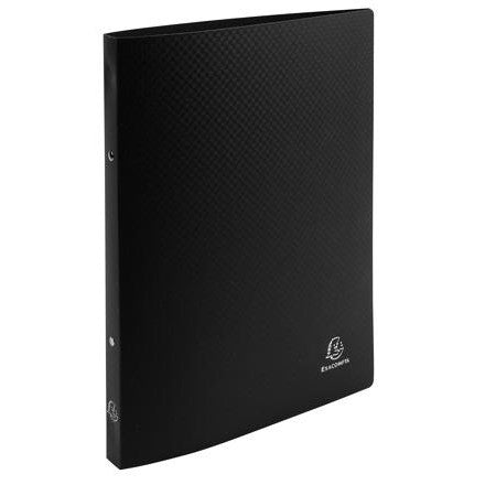 A4 Slim Exacompta Plastic Ring File 20mm - Black