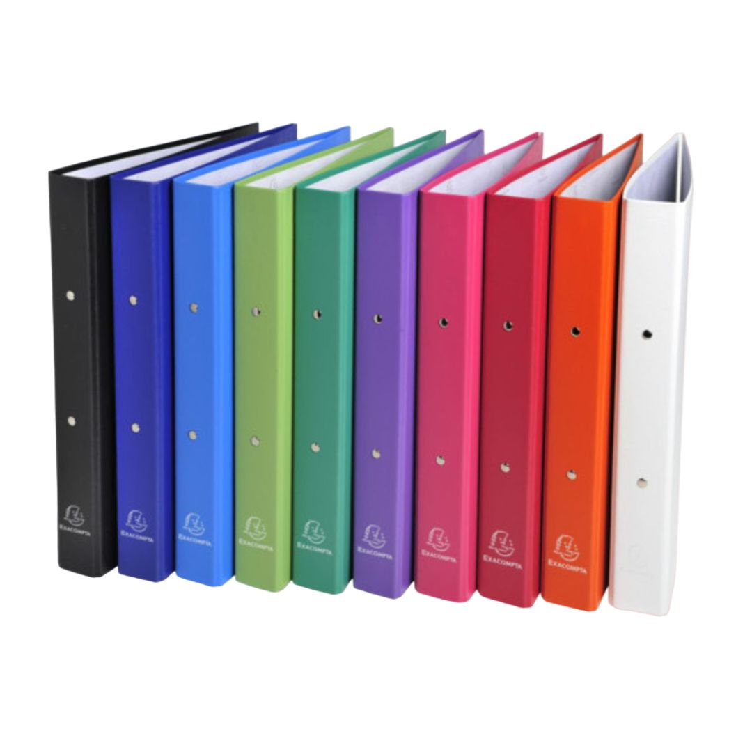 A4 Exacompta Ring Binder Cardboard - Various Colours - White