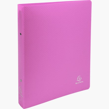 A4 Exacompta Plastic Ring File 40mm - Pink