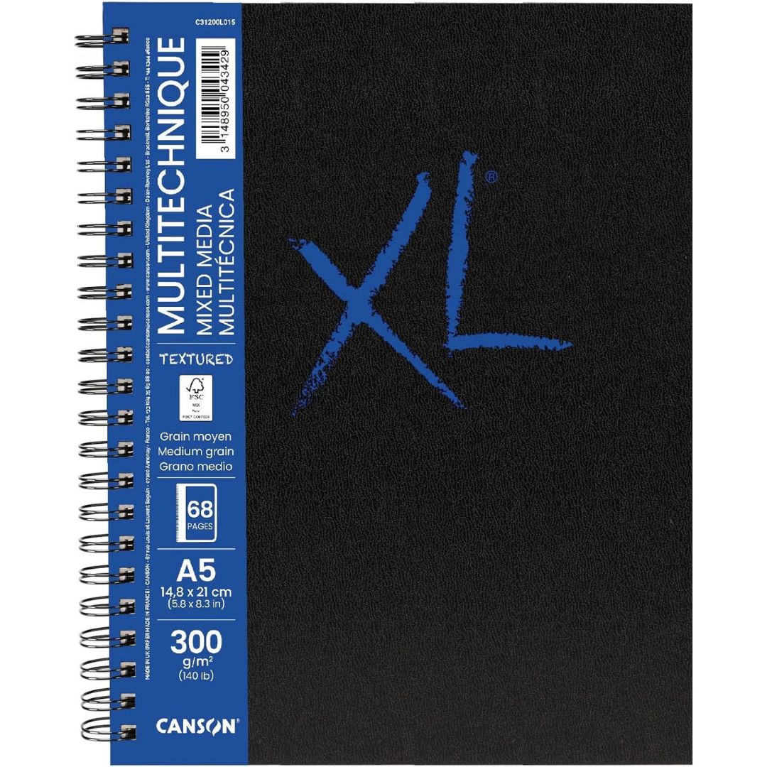 A5 Canson XL Book Mixed Media Textured 300gsm 68p