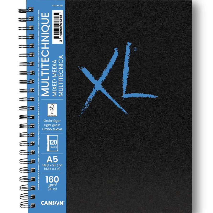 A4 Canson XL Book Mixed Media 160gsm 120p