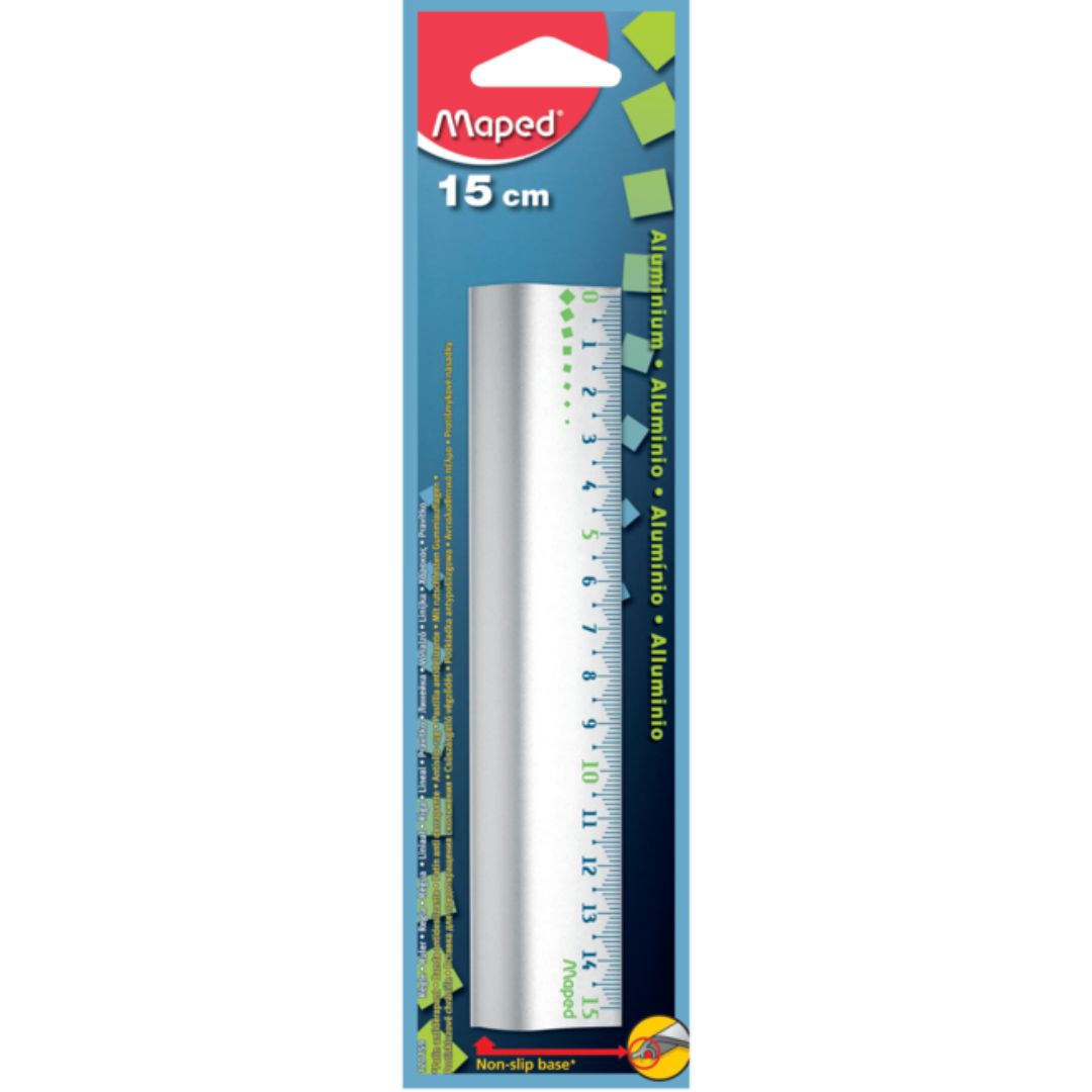 Maped Aluminium Ruler With Non-Slip Pad 15cm