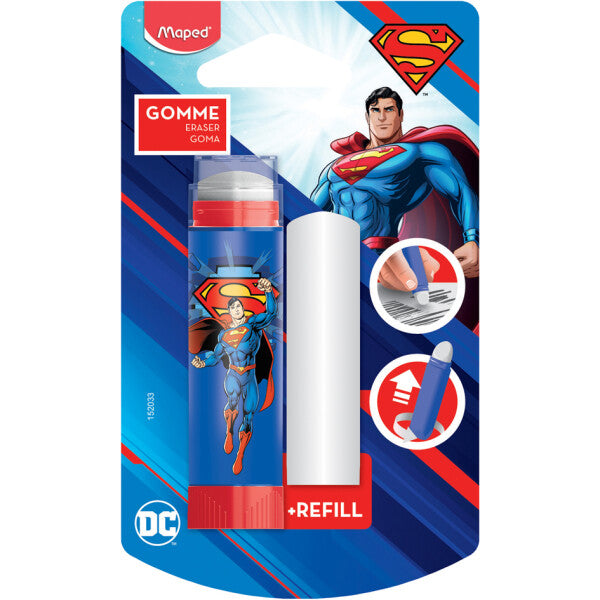 Maped Tube Eraser + 1 Refill - Superman
