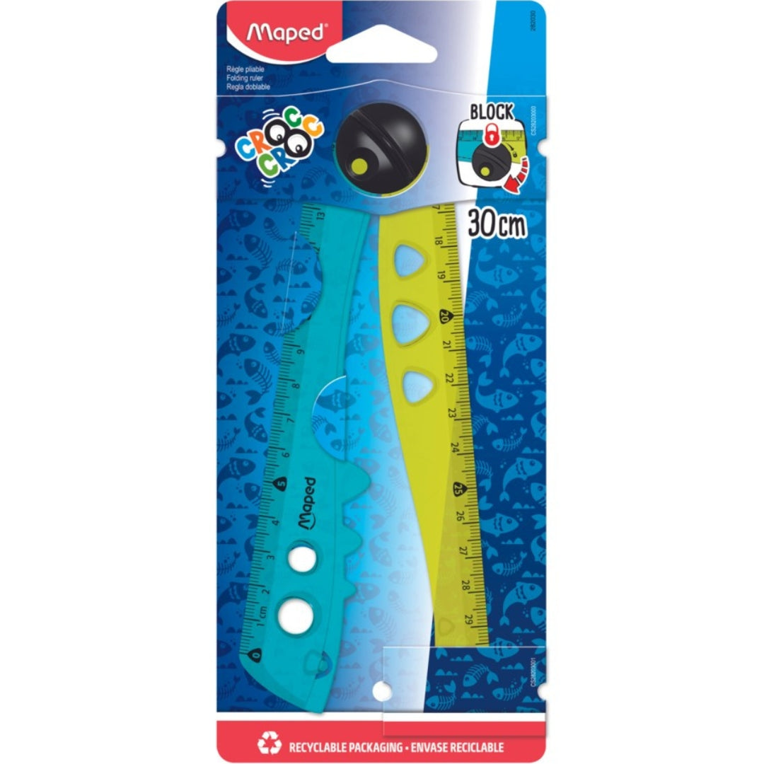 Maped - Croc Croc - Plastic Folding Ruler 30cm