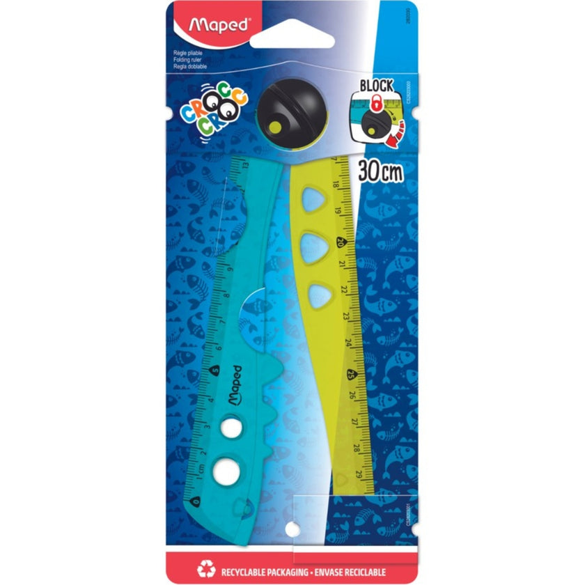 Maped - Croc Croc - Plastic Folding Ruler 30cm