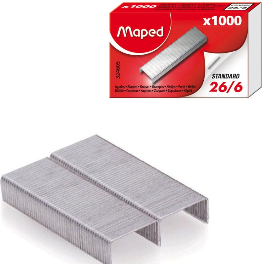 Maped - Staples 26/6 A Pack Of 1000pcs