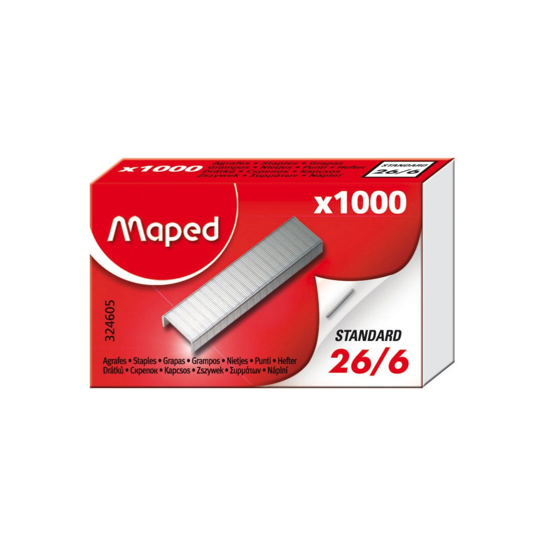 Maped - Staples 26/6 A Pack Of 1000pcs