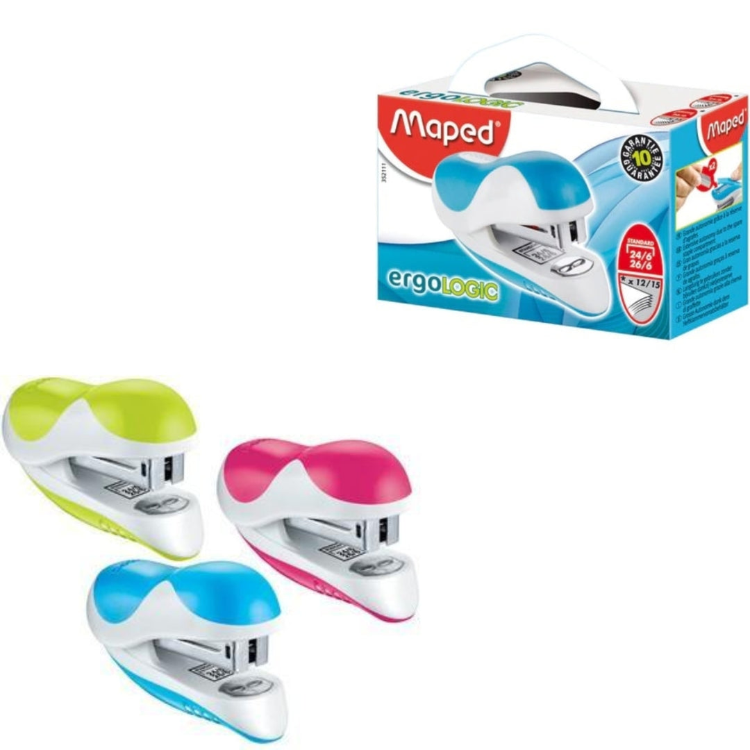 Maped - ErgoLogic - Mini Stapler 24/6-26/6 x 1pc Assortment