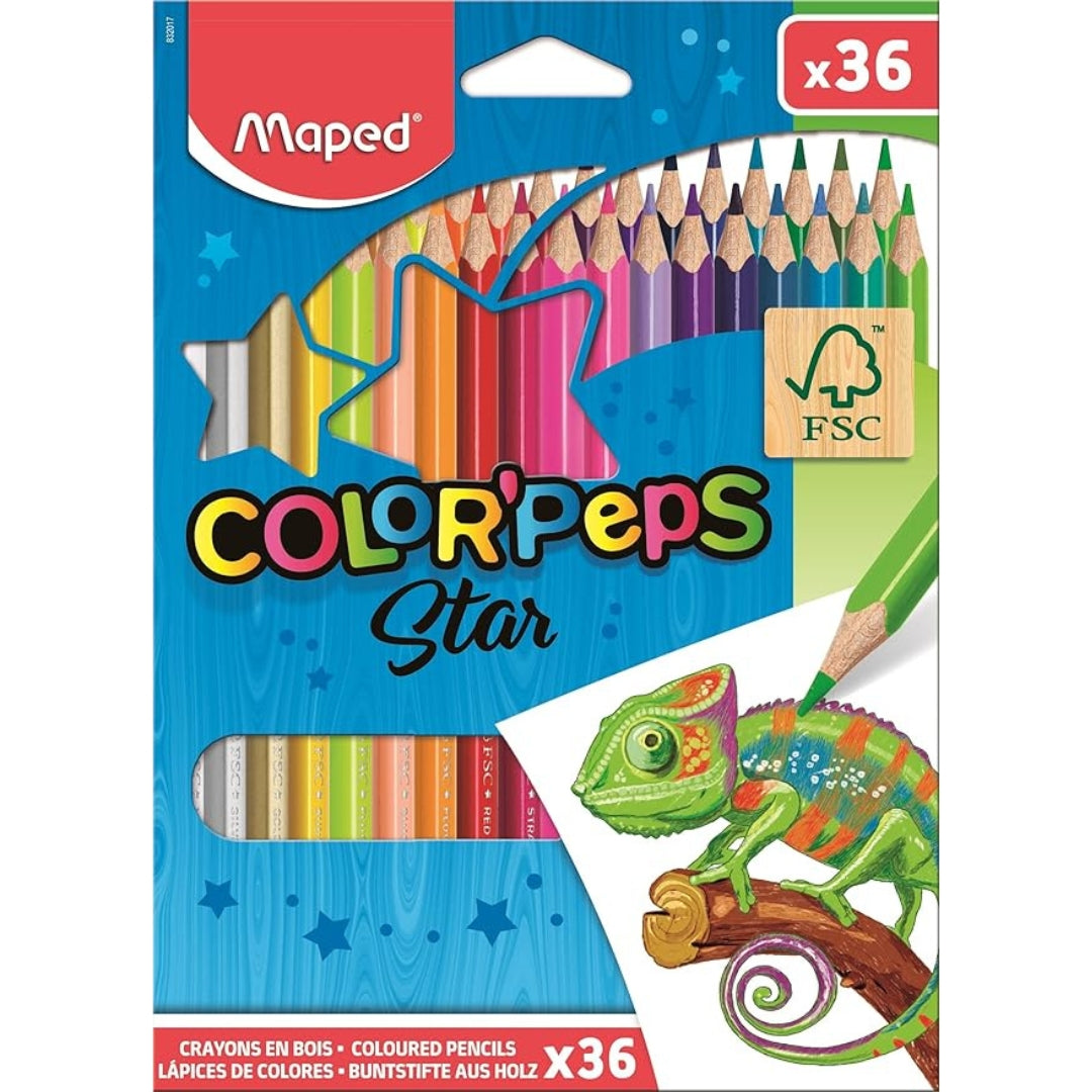 Maped - Color'Peps - Star Coloured Pencils A Pack Of 36pcs