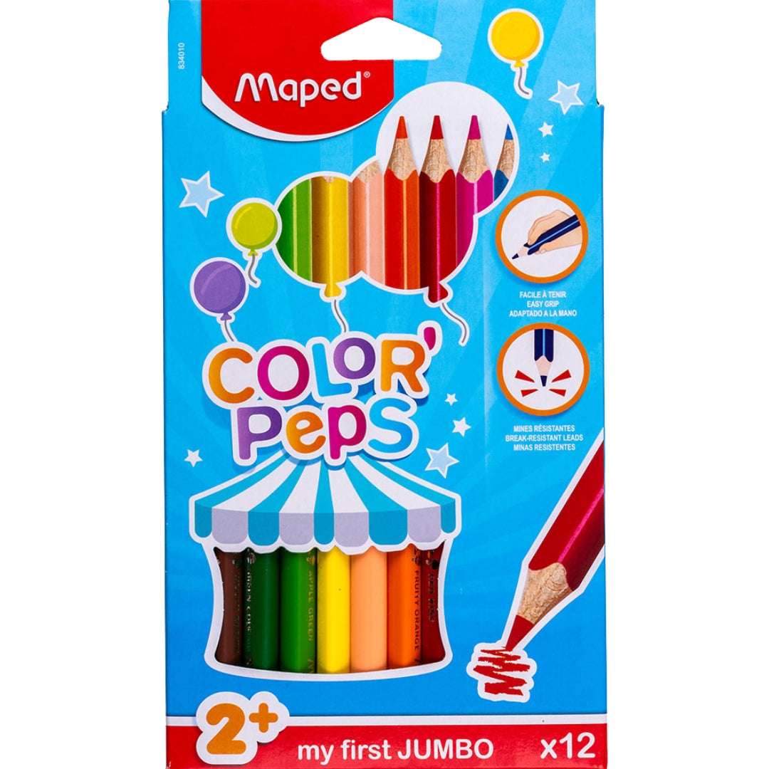 Maped - Color'Peps - My First Jumbo Coloured Pencils A Pack Of 12pcs