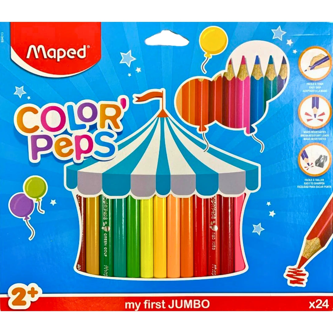 Maped - Color'Peps - My First Jumbo Coloured Pencils A Pack Of 24pcs