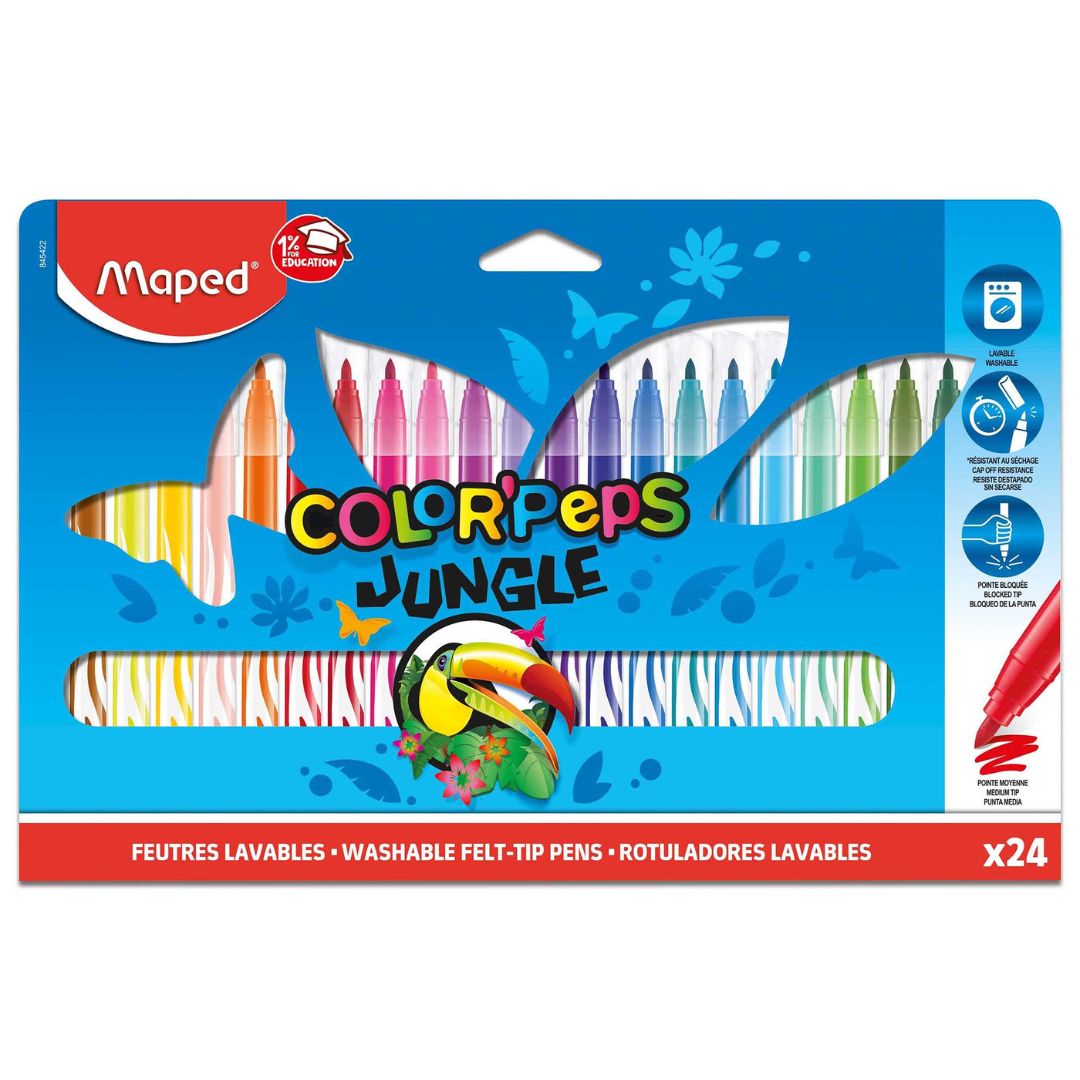 Maped Color'Peps Jungle Fine Tip Markers A Pack Of 24pcs