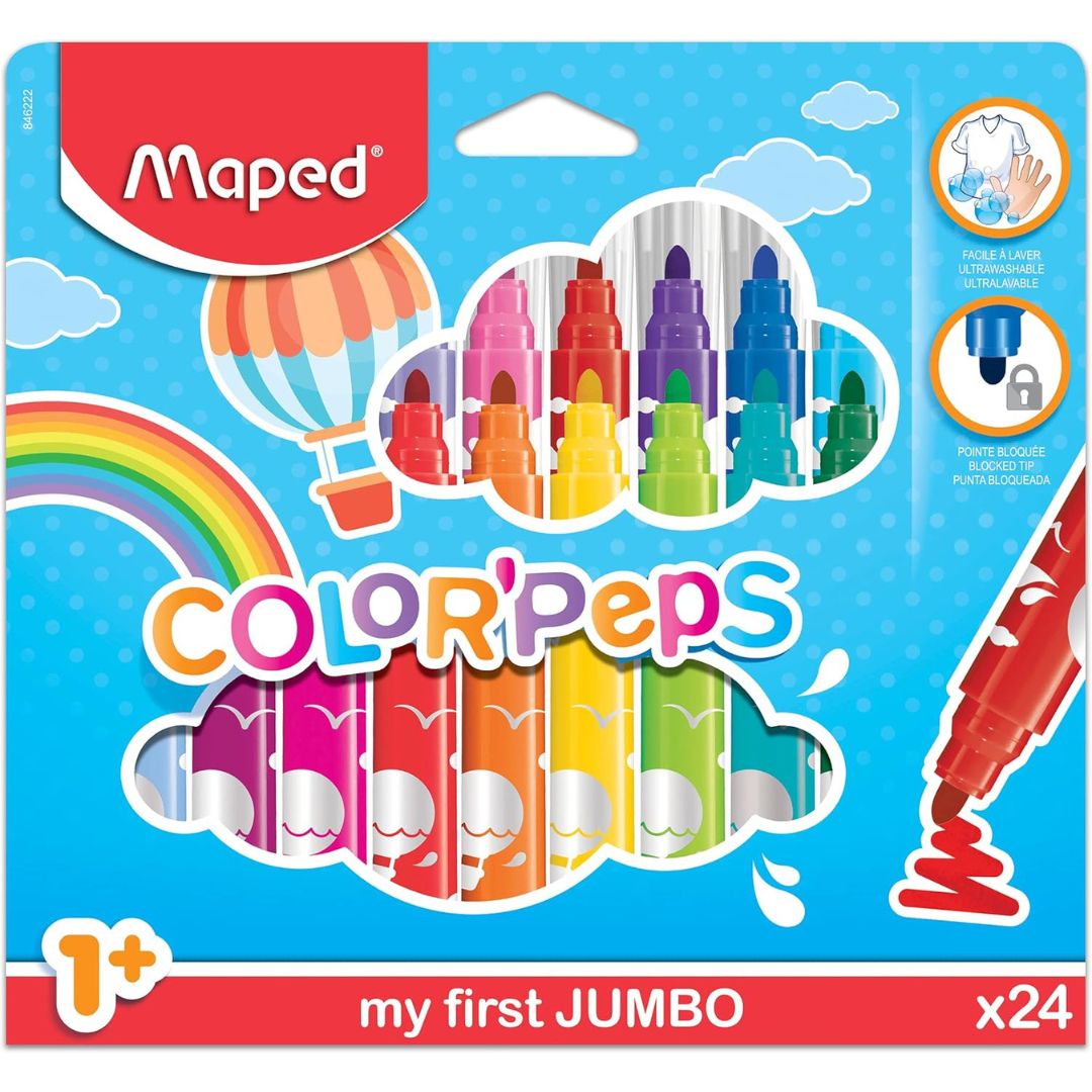 Maped Color'Peps My First Jumbo Markers A Pack Of 12pcs