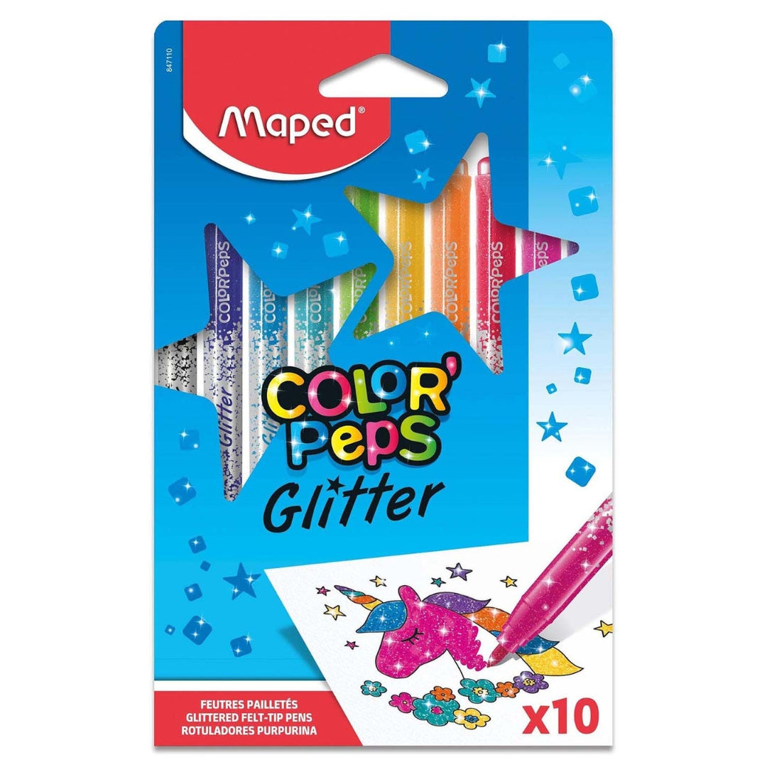 Maped - Color'Peps - Glitter Markers A Pack Of 10pcs