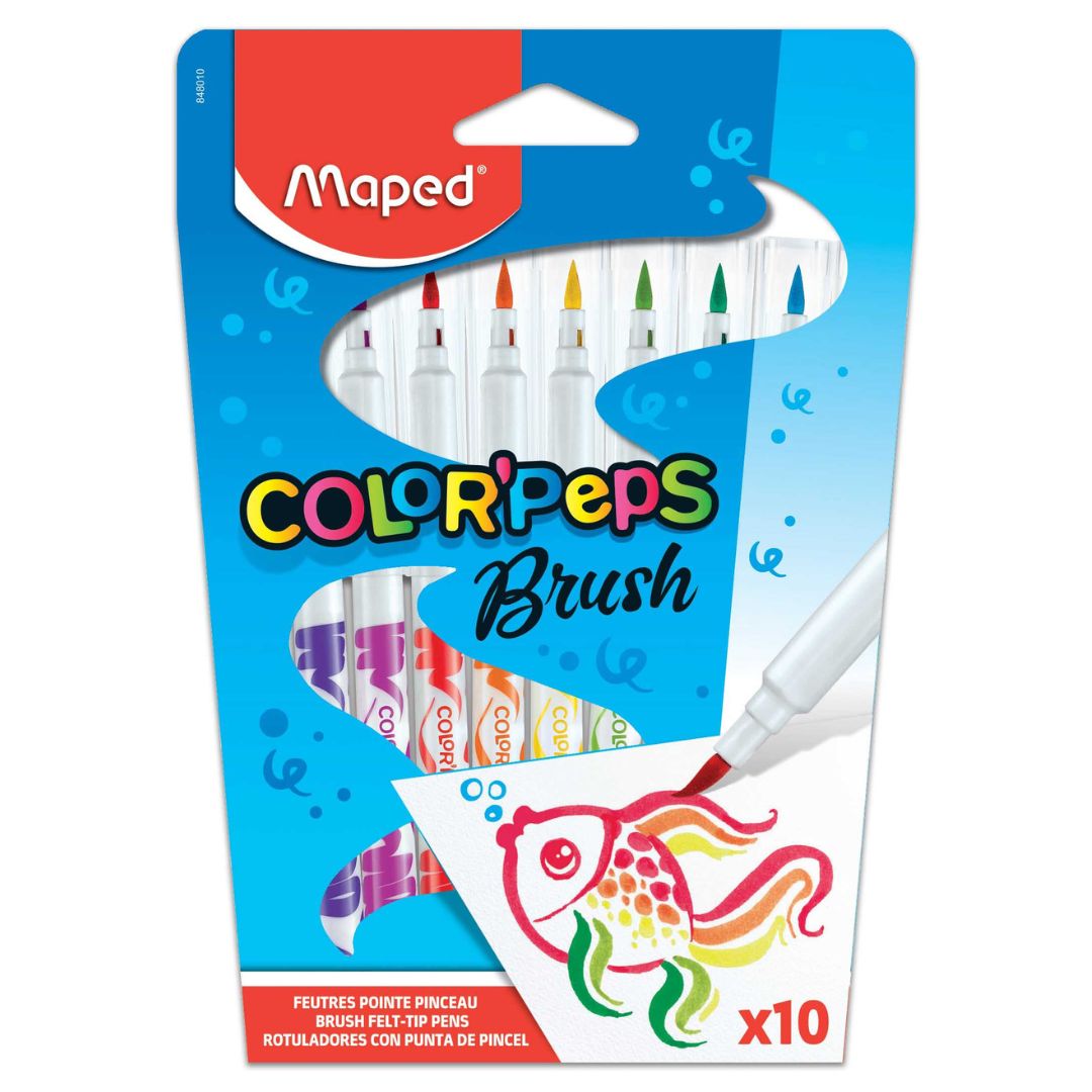 Maped Color'Peps Brush Tip Markers A Pack Of 10pcs