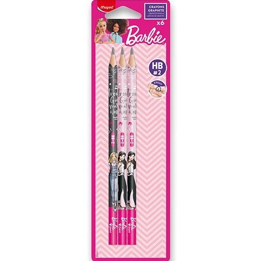 Maped Graphite Pencils Barbie x 6pcs