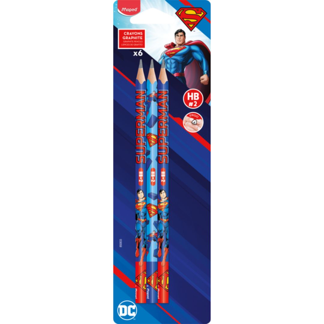 Maped Graphite Pencils HB2 A Pack Of 6pcs - Superman