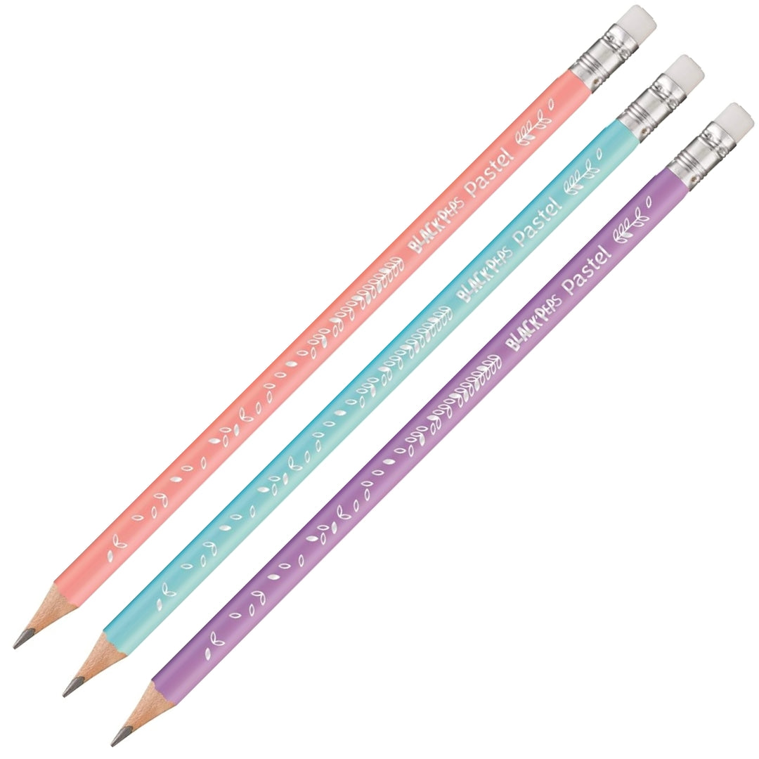 Maped - Black'Peps - Graphite Pencil HB=2 & Eraser - Pastel x 1pc Assortment