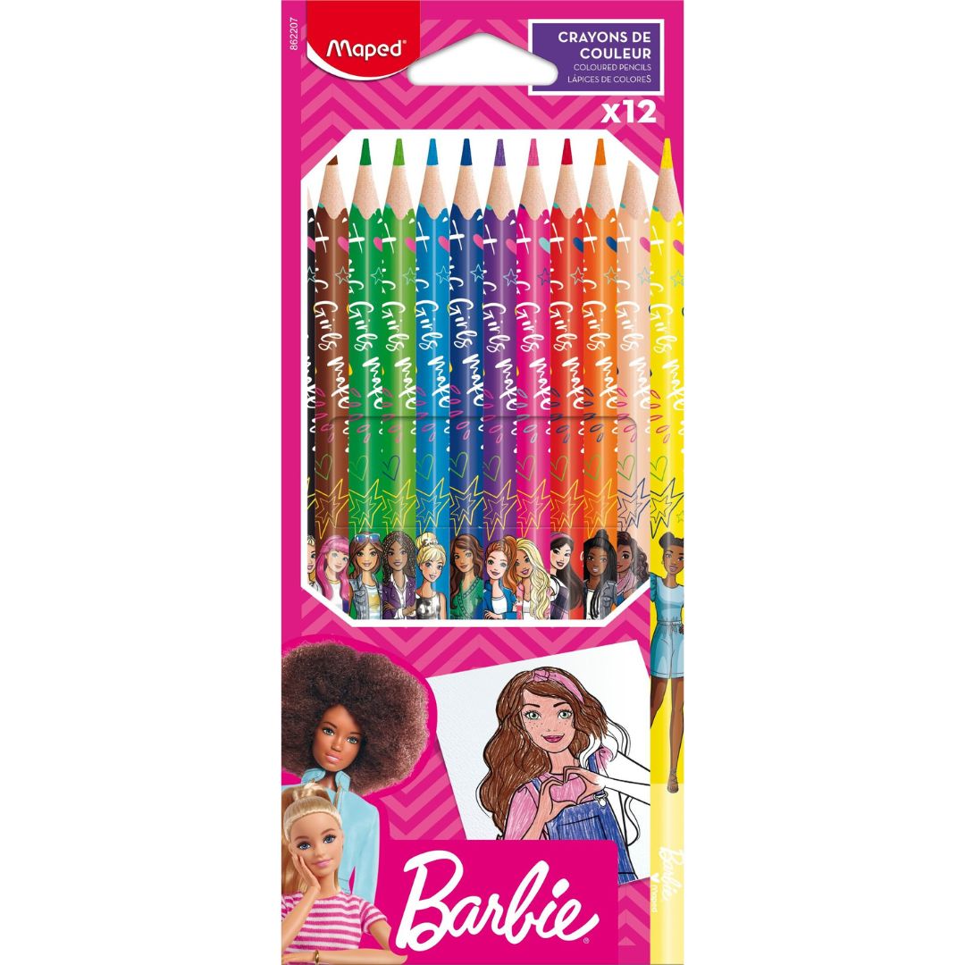 Maped Colour Pencils Barbie A Pack Of 12pcs