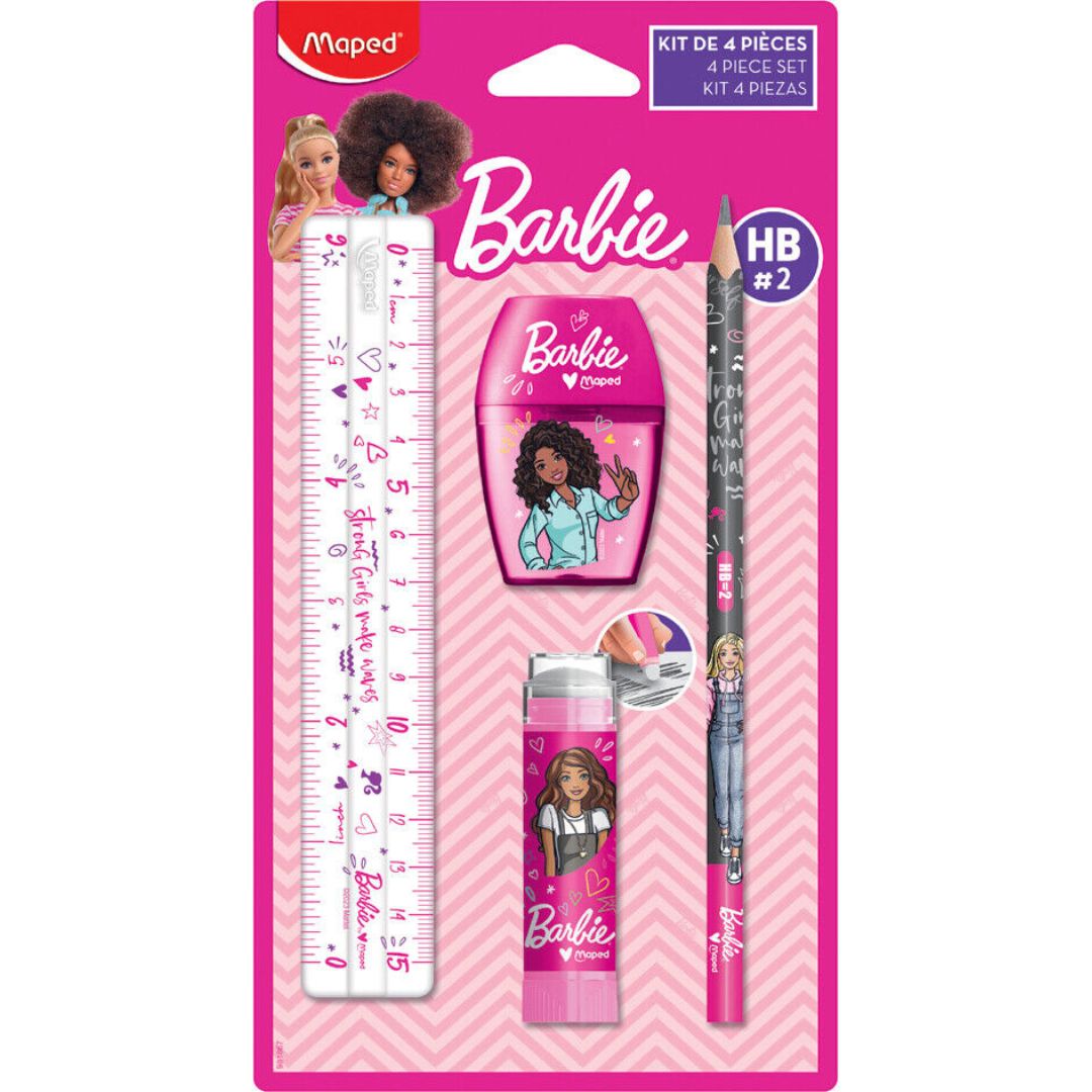 Maped Writting Kit Barbie x 4pcs