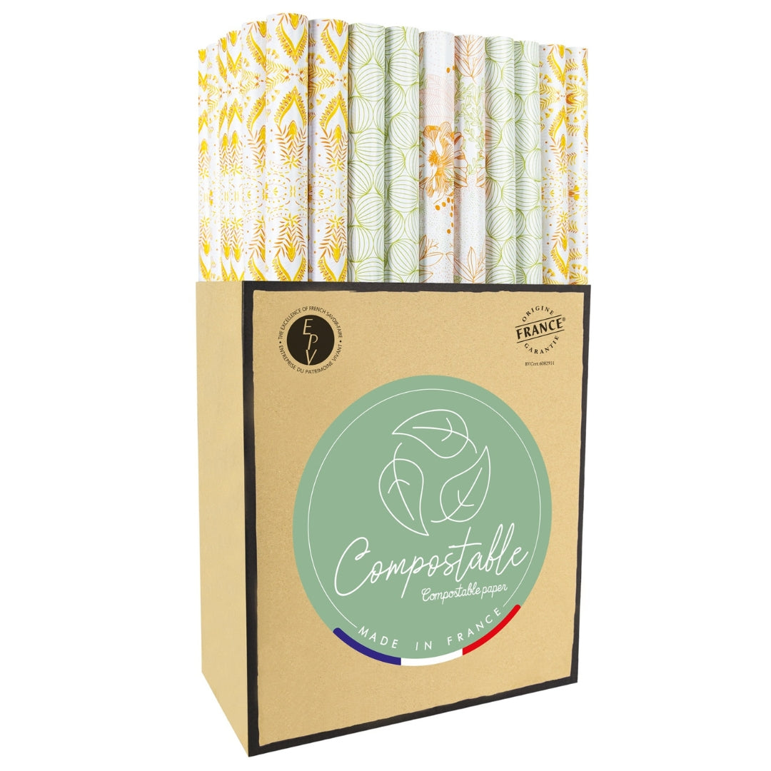EPV Gift Wrapping Paper Roll 0.7 x 2m - Compostable x 1pc Assortment