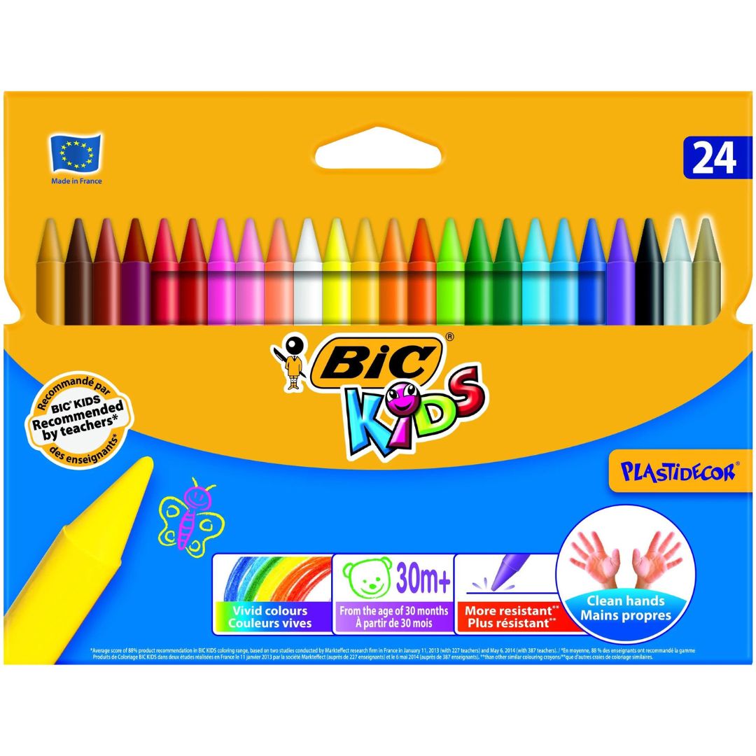 Bic Kids PlastidecorCrayons A Pack Of 24pcs