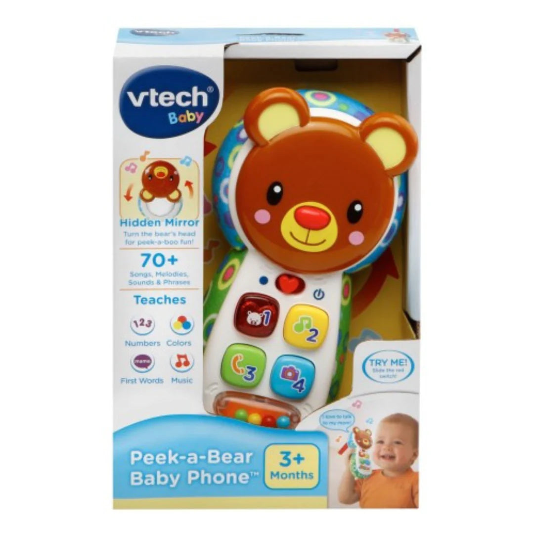 Vtech Baby Peek & Play Phone Brown +3m